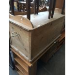 A pine toy box or chest