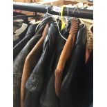 A quantity of leather clothing