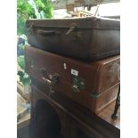 Two vintage suit cases