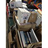 5 boxes of items including pottery, books, bric a brac etc