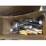 Small box of EPNS cutlery