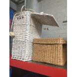 2 wicker baskets and extension leads