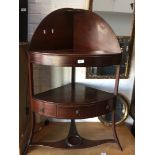 Georgian mahogany corner wash stand