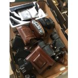 A box of cameras