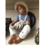 Large Nadal Spanish figurine with wooden plinth