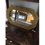 Brass framed mirror