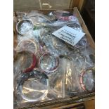 A box of costume jewellery bracelets