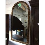 Bevel edged gilt framed mirror