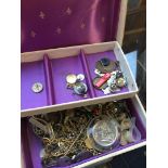 Box of costume jewellery etc.