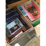 Two boxes of books