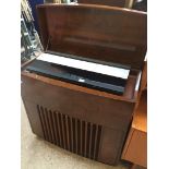 A Bang & Olufsen Beocenter 2200 in earlier gramophone cabinet - as found, no cartridge.