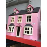 A pink dollhouse