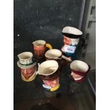 6 Toby jugs including Doulton, Sandland and Burlington ware