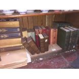 Shelf of books inc. The Childhood of Queen Victoria two volumes and three volumes by Lytton