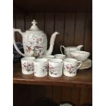 A Coalport Paradise pan 15 piece coffee set