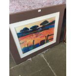 Large abstract framed print Cookney Aberdeenshire