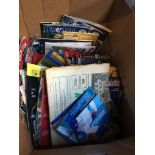 A box of football programmes