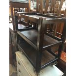 A 3 tier oak trolley