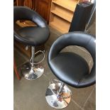 A pair of bar stools