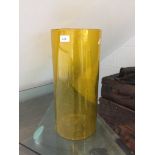 A yellow bubble glass vase.