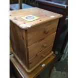 Pine effect bedside drawers