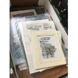 A box of prints and drawings