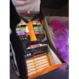 A box of mainly DVDs