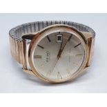 A gold plated Seiko automatic vintage watch, diam. 36mm.
