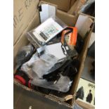 A small box of camera parts