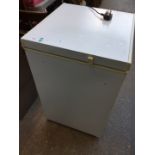 A chest freezer