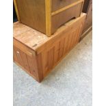 A pine bedding chest