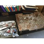 A box of glassware.