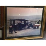 A large photography print "Undertakers Ball" indistinctly signed.