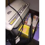 Bag containing shredder, laminator etc