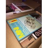 2 Boxes of various books to include Haynes manuals