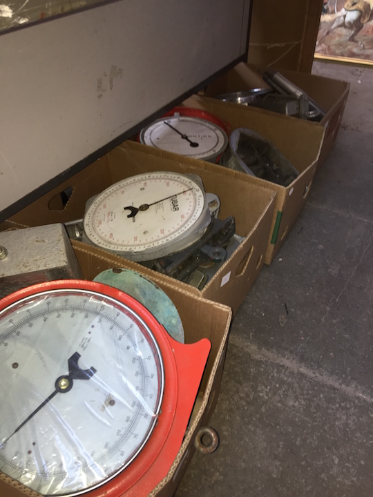 4 Boxes Salter scales and spare parts