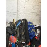 Quantity of sport equipment, mainly tennis rackets, golf clubs and snorkel set