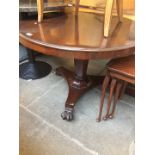 A mahogany tilt top breakfast table