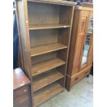 A pine bookcase