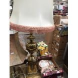 Large brass lamp