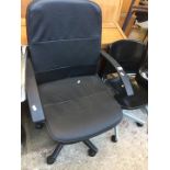 A leather effect office swivel chair