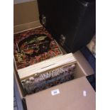A box of LPs and LP empty case