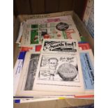 A box of 1940's - '50s and 60's football programmes