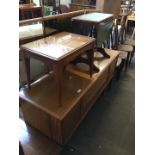 A mid century teak dressing table (damage to right side mirror)