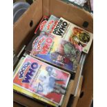 A box of Doctor Who collection books