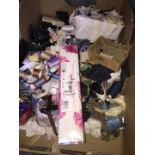 A box of haberdashery items to include threads, buttons, etc