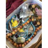 A box of mixed costume jewellery