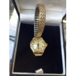 A 9ct gold Rotary wristwatch - no currently running.