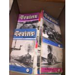 Box of 1950s Trains illustrated magazines