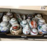 A box of Chinese ginger jars.